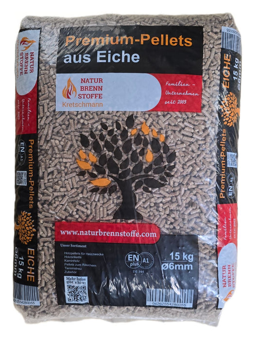 990kg Eichen-Pellets "Naturbrennstoffe" ENplusA1 inkl. Lieferung