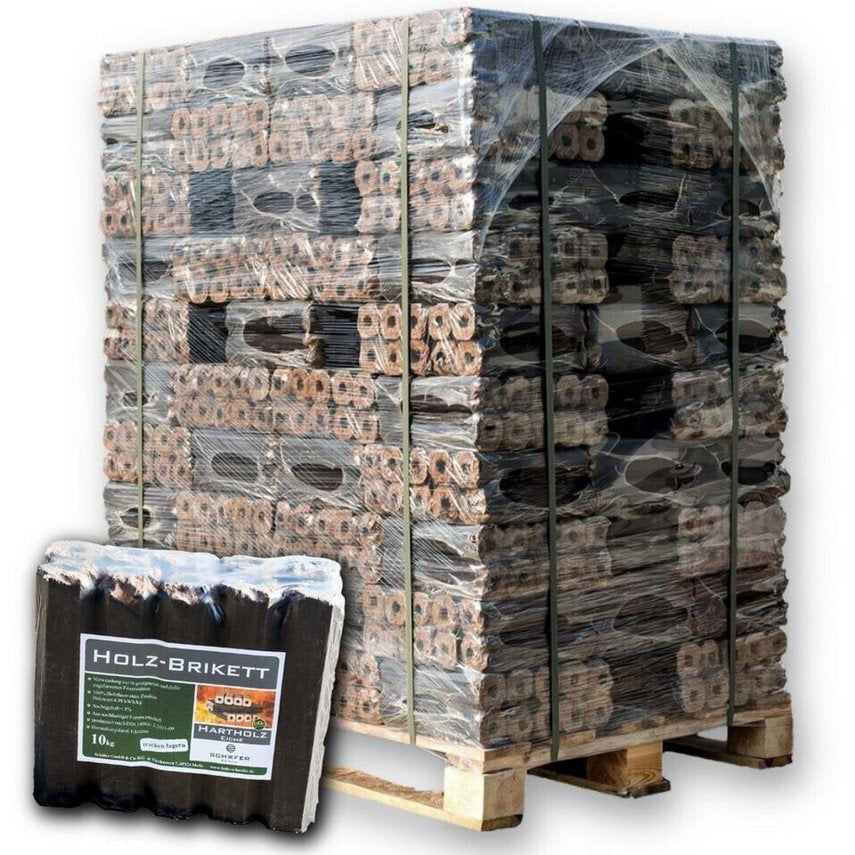 Eichenbriketts Palette 960 kg von holz4home (H4H169) – Hochwertige Brennstoffe